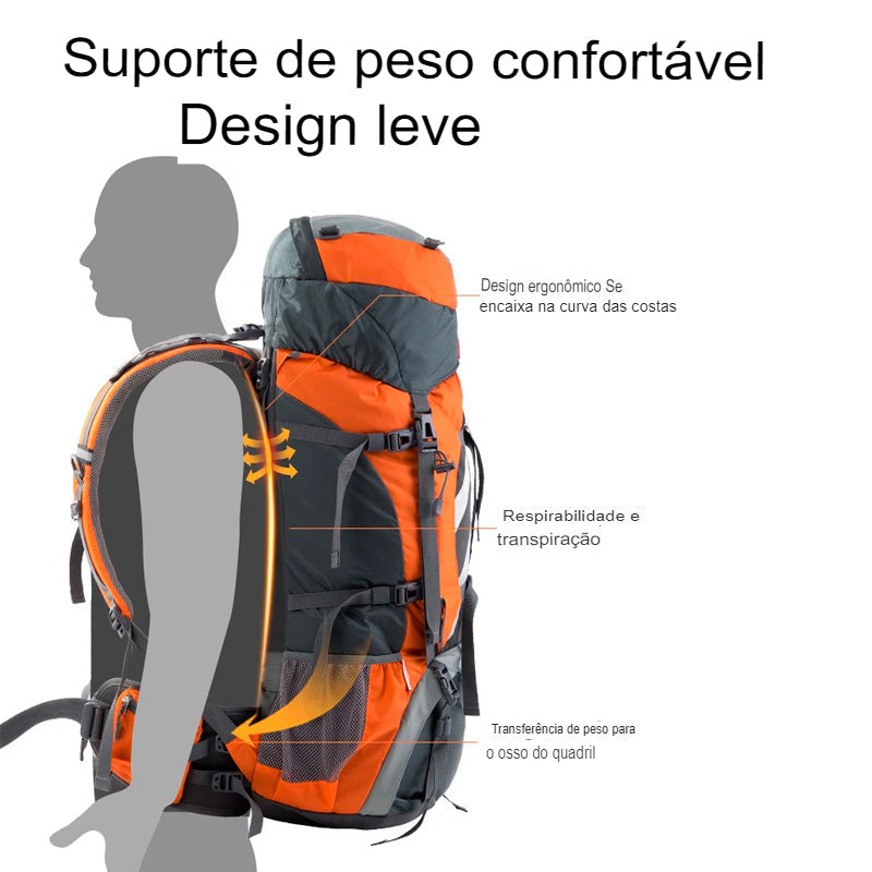 Mochila Cargueira 70L para Trilhas e Montanhismo - Extreme Trek