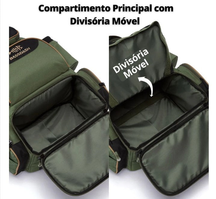 Mochila Bassdash Pro by Seja Sobrevivencialista – Pesca, Camping e Sobrevivência