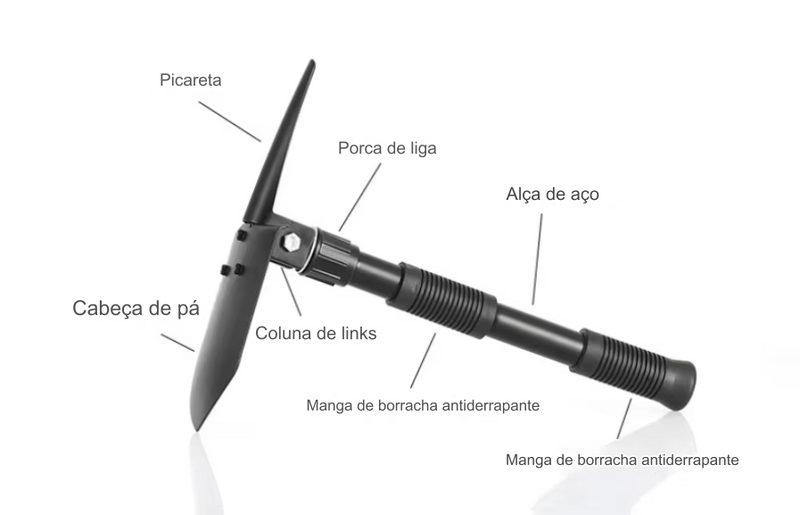 Pá Multifuncional Dobrável para Camping