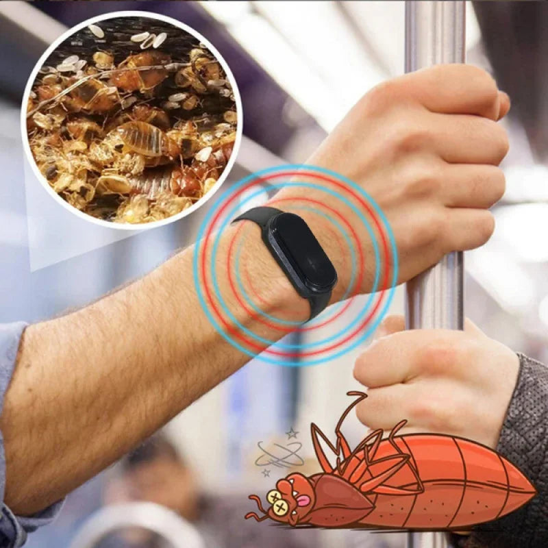 Relógio Repelente de Mosquitos Eletrônico – Pulseira Estilo Moderno, Sem Químicos