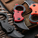 Mini Faca Karambit com Lâmina Curva – Portátil para Aventura e EDC