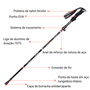 Bastão de Caminhada Dobrável Compacto - TrekFold
