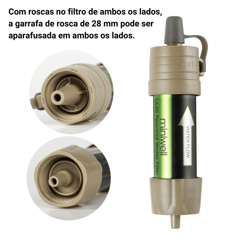 Filtro de Água Portátil para Uso Pessoal - PureFlow L630